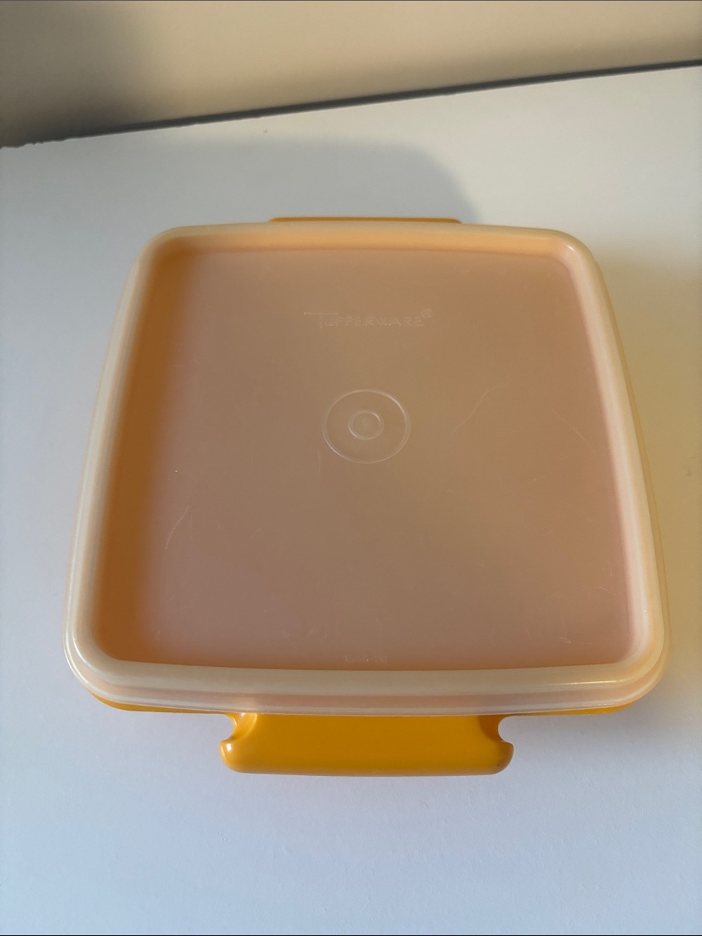 TUPPERWARE vintage yellow container